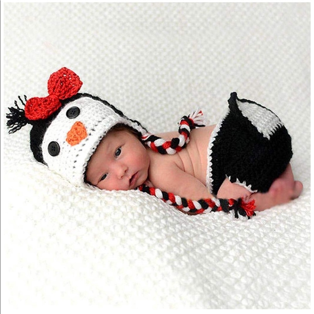 Baby photo shoot Fox and Penguin costumes